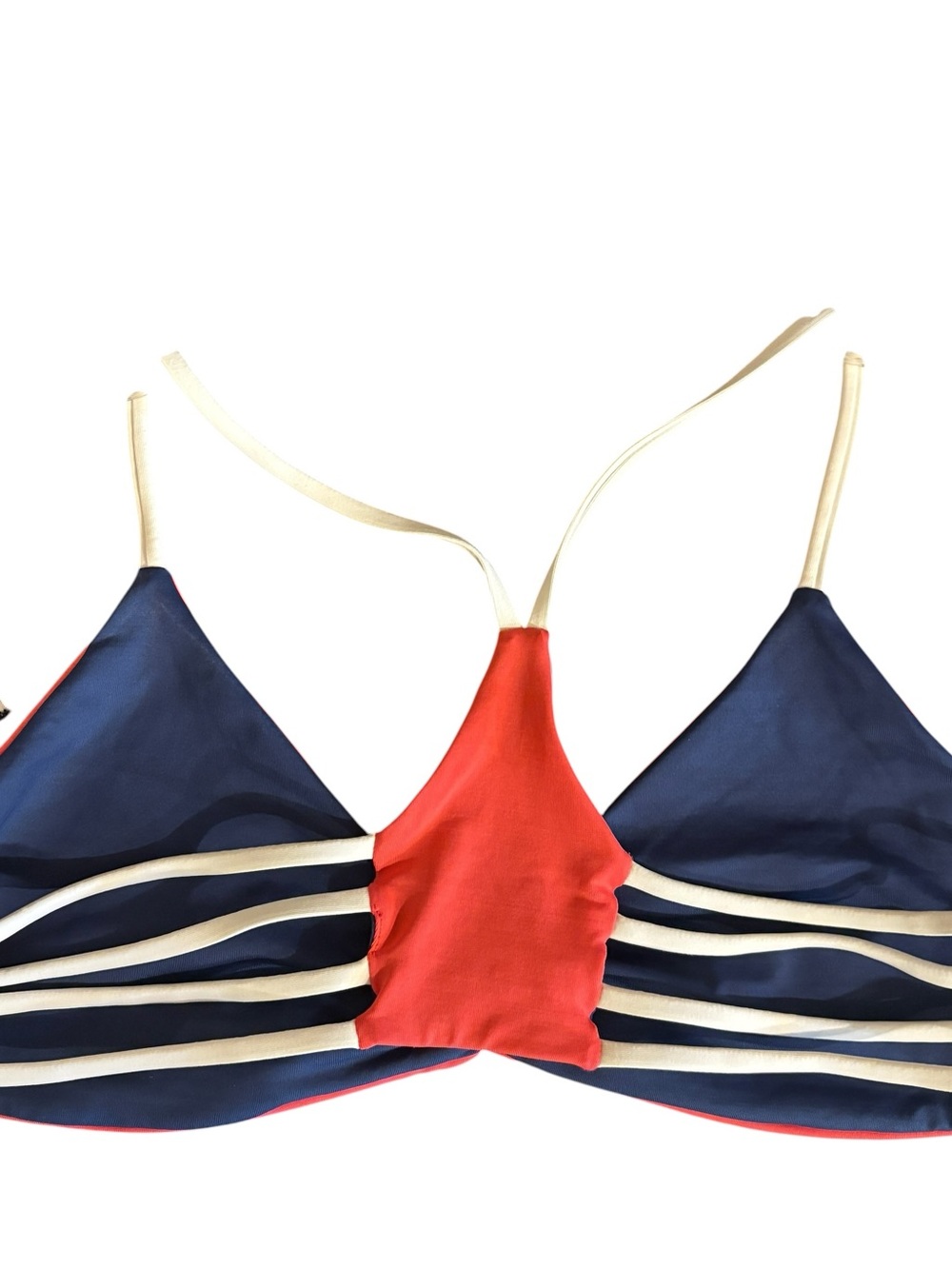 Lspace red white and blue bikini top 4th of July beach vacation size large